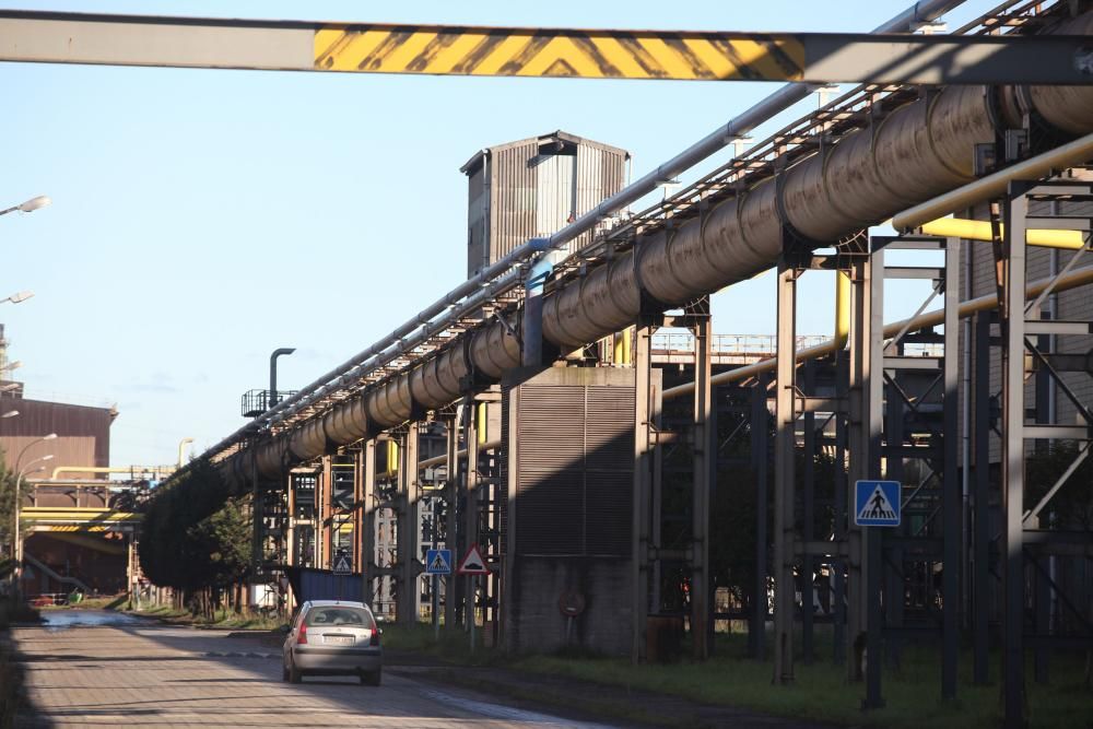 Visita al tren de carril de Arcelor en Veriña (Gijón)