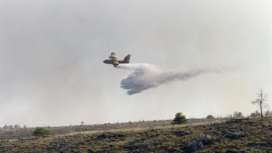 Controlado pero no extinguido el incendio de Ejulve en Teruel