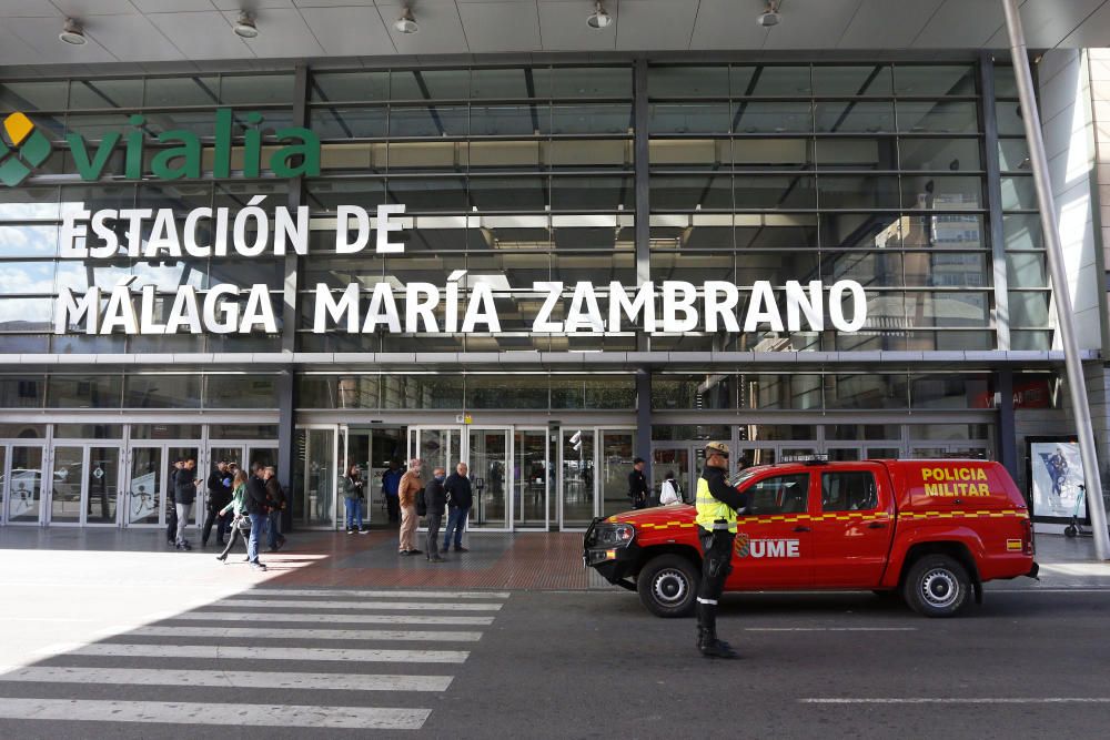 Desinfección en la Estación María Zambrano.