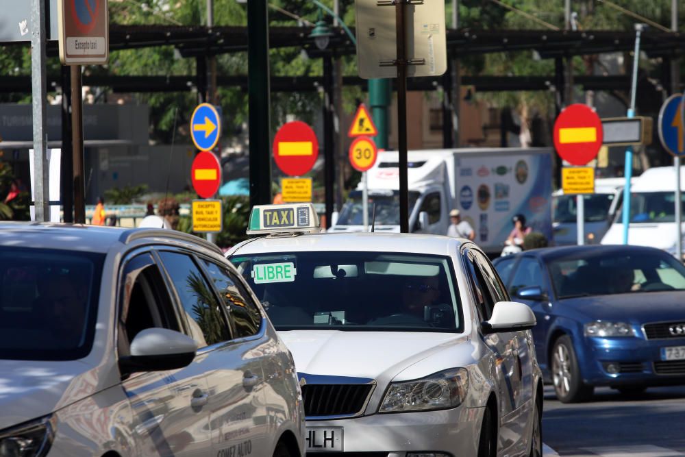 Los taxistas malagueños se suman a la huelga