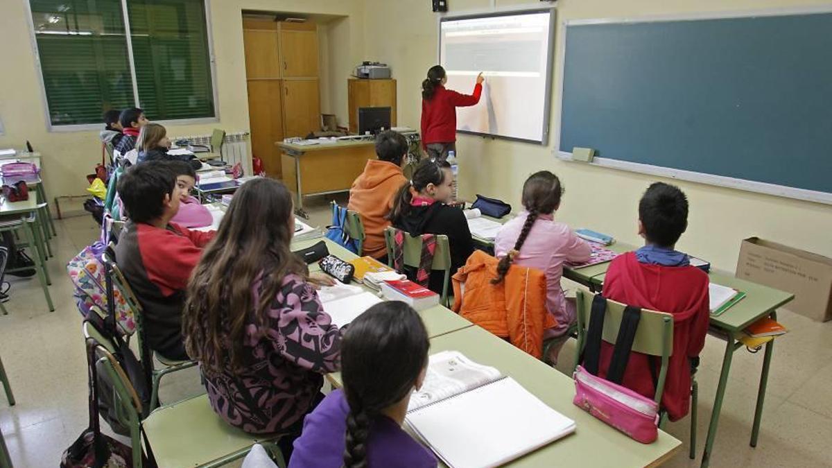 Una imagen de archivo de un aula de educación primaria.