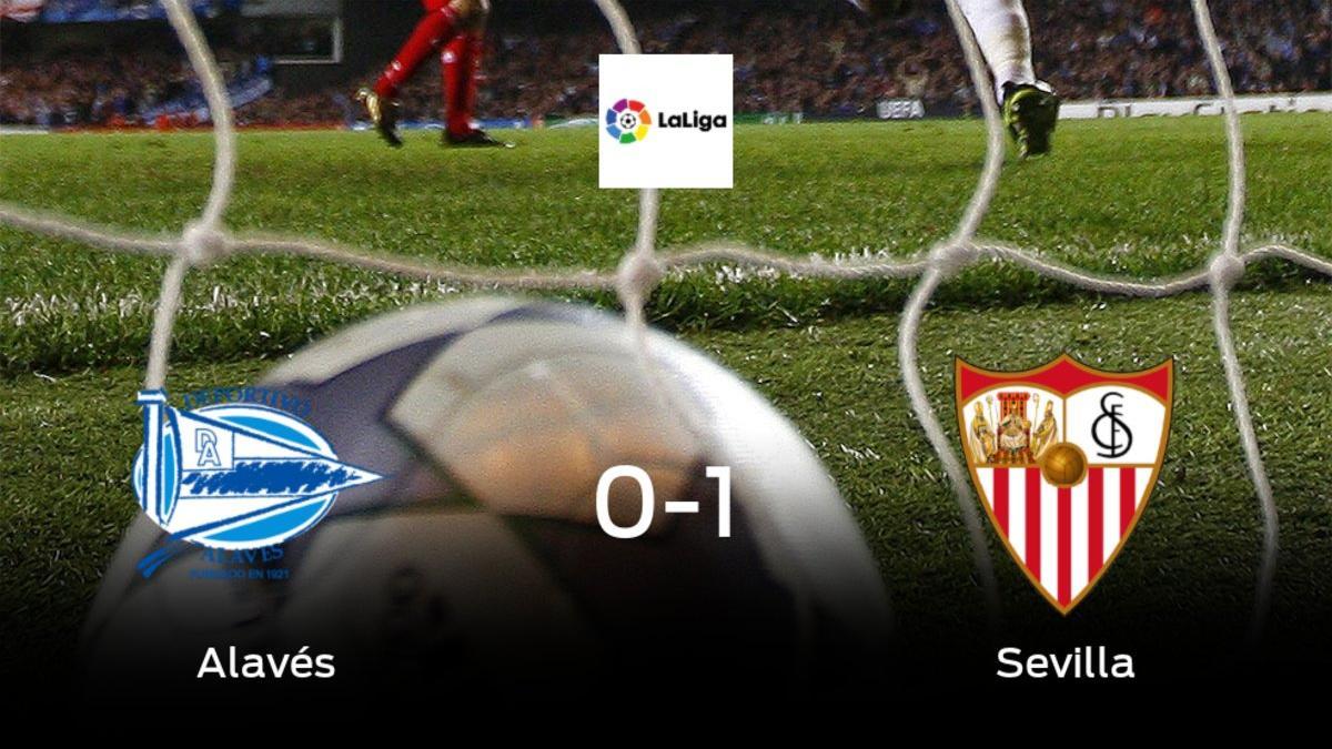 El Sevilla consigue los tres puntos después de vencer 0-1 al Alavés