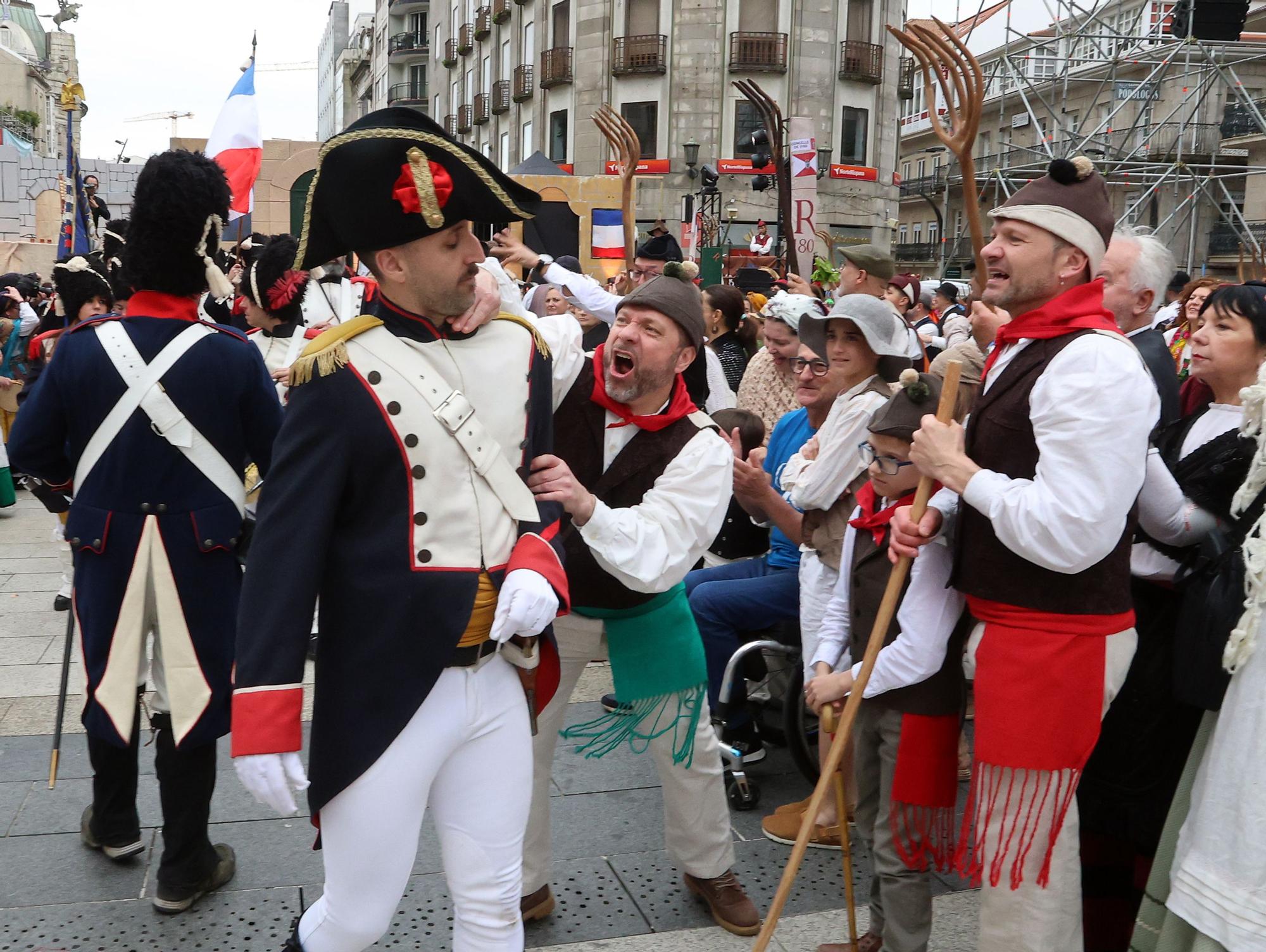 Representación de la expulsión de los franceses en la Reconquista de Vigo