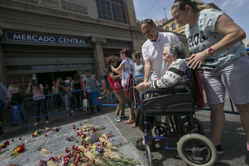 Homenaje a las víctimas del Mercado Central