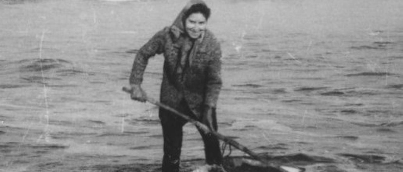 Una de las “mineras de la mar”, fotografiada en Los Quebrantos.