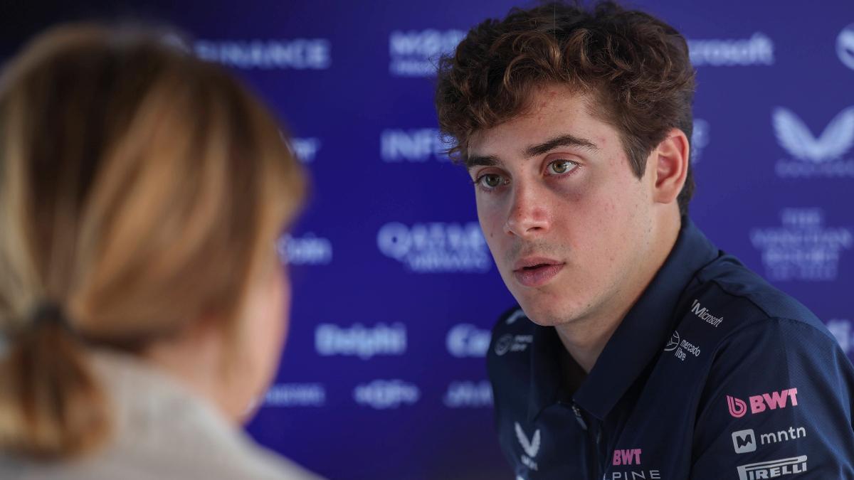 El piloto argentino, durante la entrevista