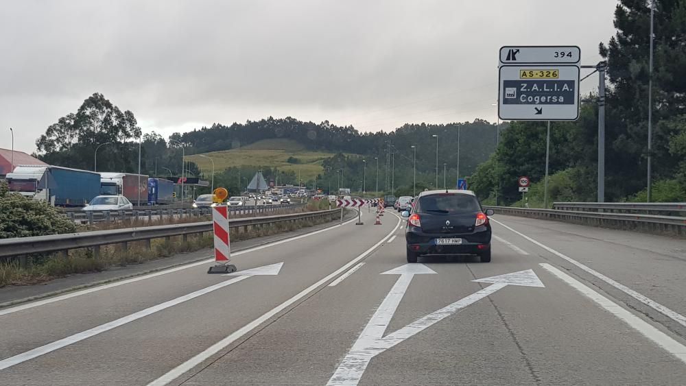 Obras en la autopista "Y" a la altura del Montico