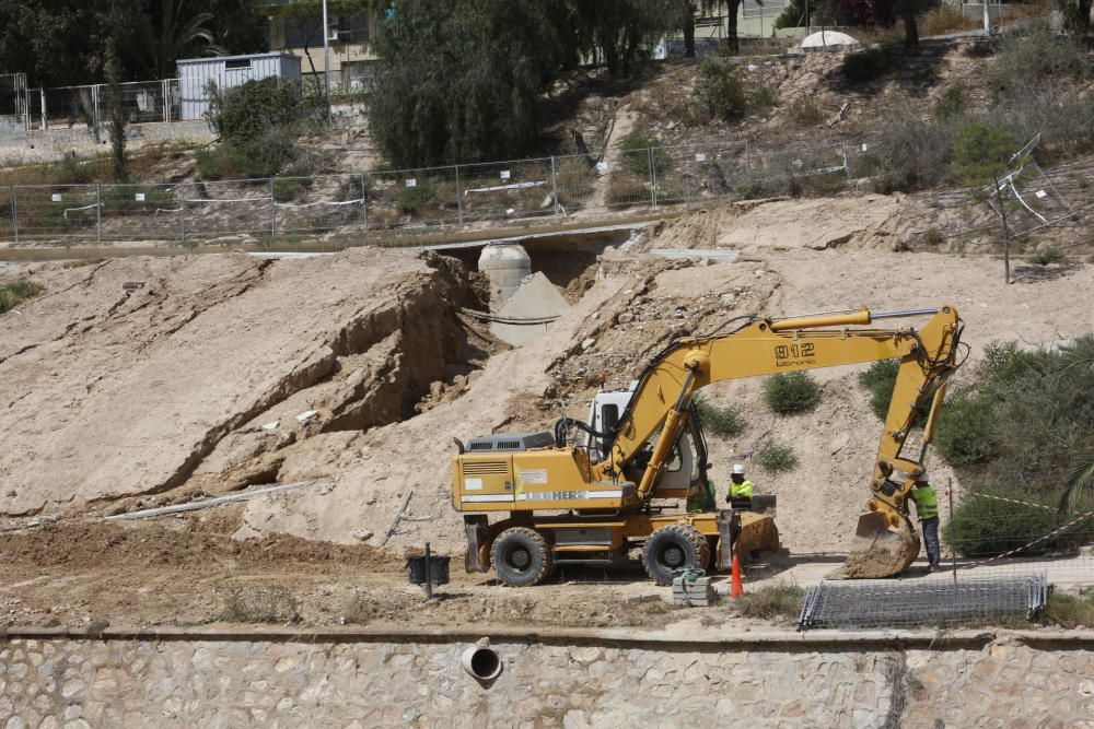 El estado del Vinalopó tras una fuga de agua