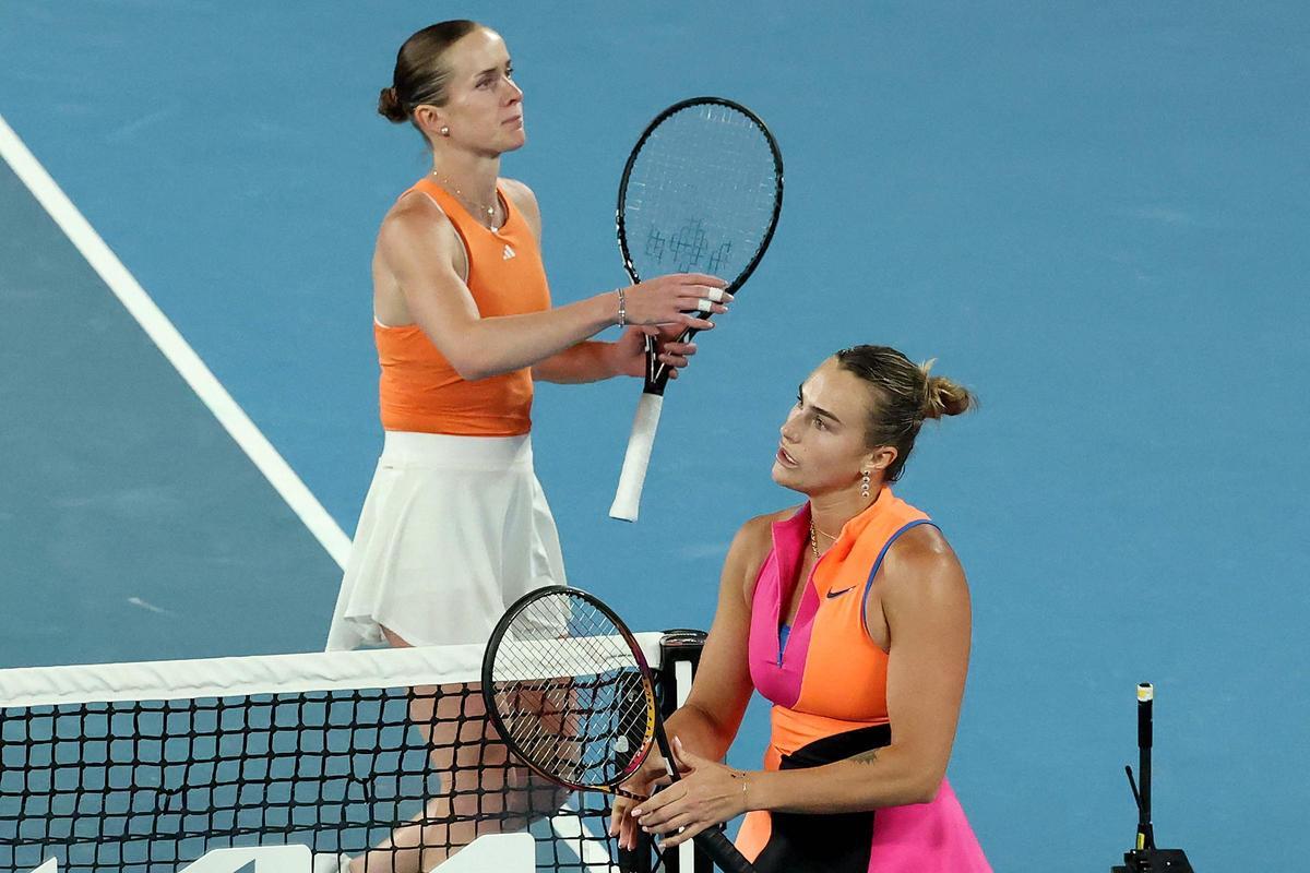 Sabalenka y Svitolina, durante su partido de semifinales.
