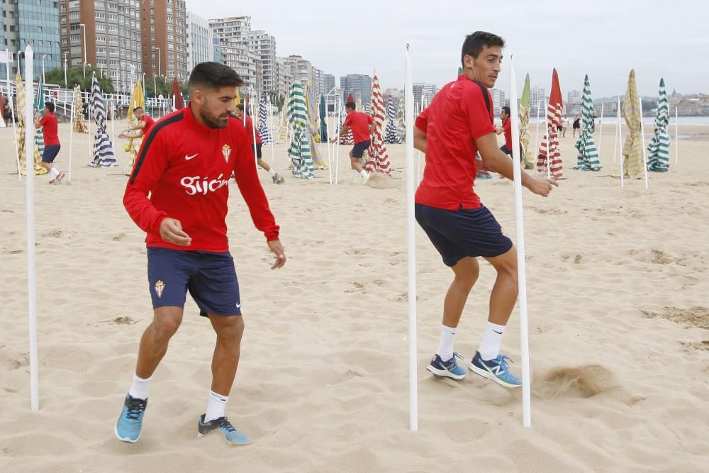 El Sporting entrena en San Lorenzo