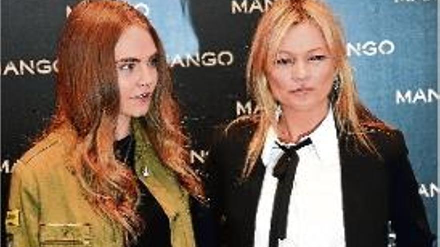 Delevingne i Moss van inaugurar la nova botiga de Mango a Milà.