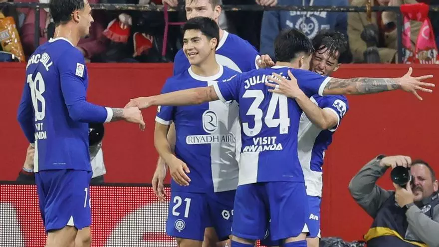 ¡Boñar anotó su primer gol en la Liga en el Sánchez Pizjuán!