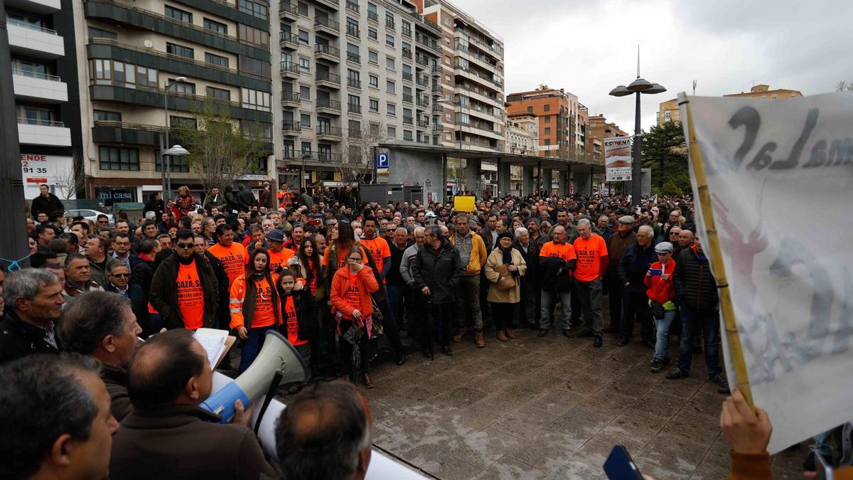 Manifestación en defensa de la caza celebrada en Zamora antes de la pandemia