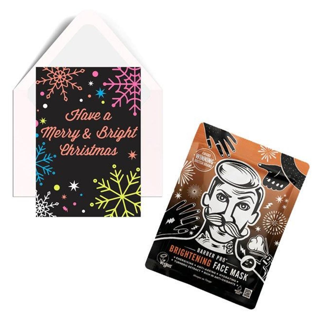 BARBER PRO Christmask Card with Brightening Face Mask