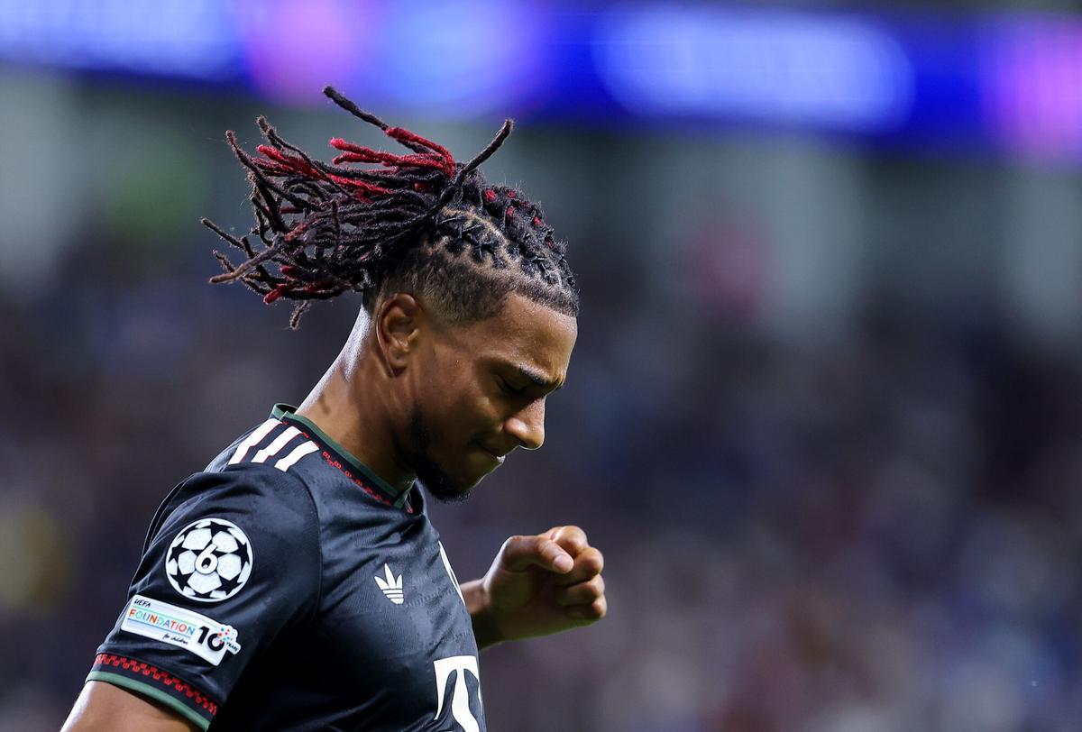 Michael Olise, en un partido con el Bayern