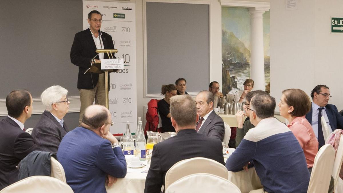 Francisco Prieto en un acto de Zamora10 con empresarios. | J. de la Fuente