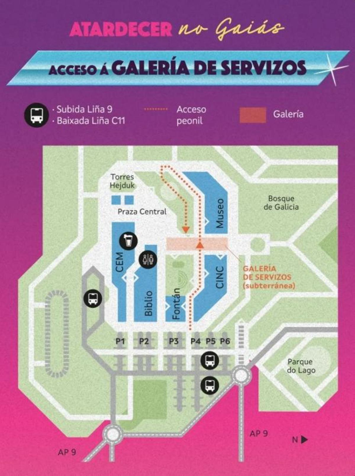 Cómo acceder a la Galería de Servizos del Gaiás