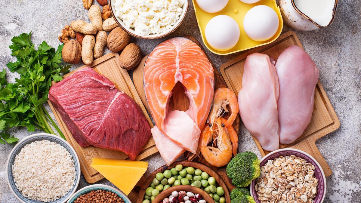 Alimentos ricos en proteínas.