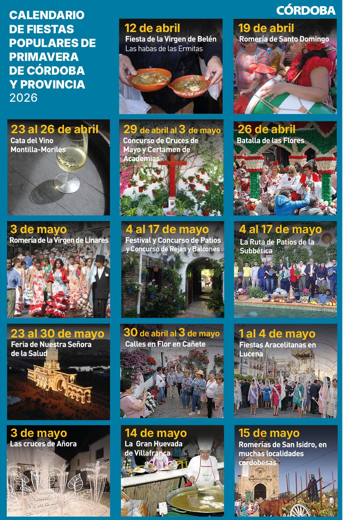 Calendario de fiestas Populares 2026.