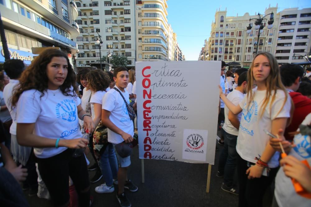 Manifestación a favor de la escuela concertada