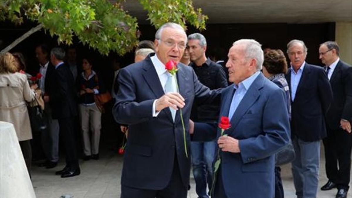 Isidre Fainé, presidente de La Caixa, a la izquierda.