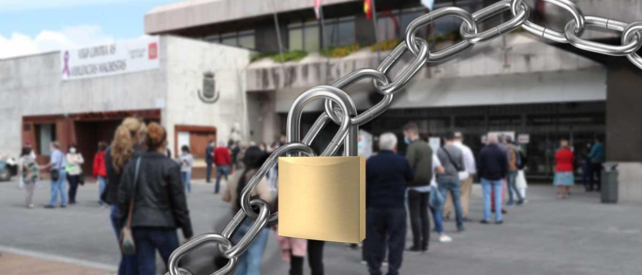 Colas frente al Concello para tramitar el Ingreso Mínimo Vital el primer día de solicitudes