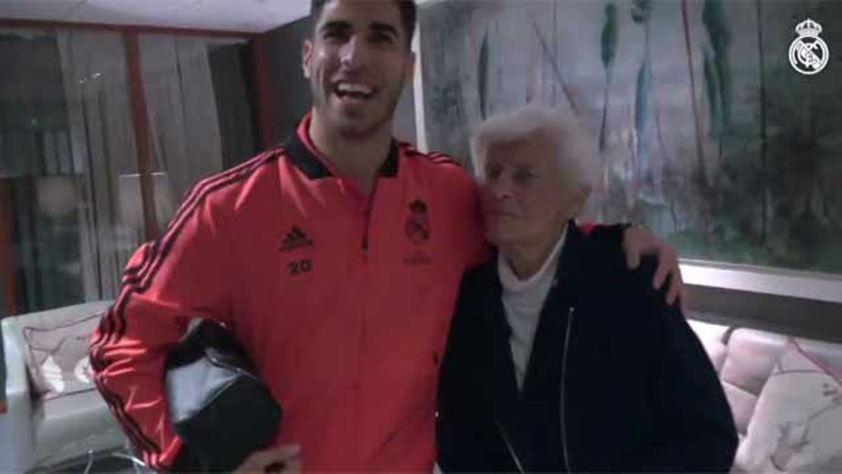 La tierna despedida de Marco Asensio con su abuela materna