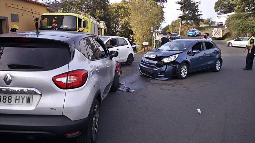 Colisión frontal en Valleseco