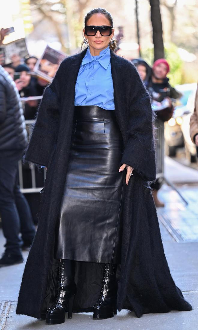El look más 'coquette' de Jennifer Lopez en Nueva York.