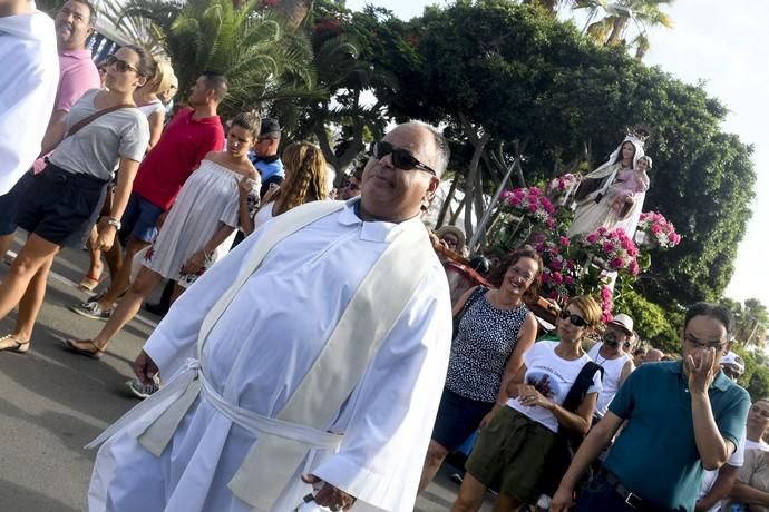 21-07-19 GRAN CANARIA. PUERTO DE ARGUINEGUIN-PUERTO DE MOGAN. MOGAN. Procesión marítima de la Virgen delCarmen desde el Puerto de en Arguineguín hasta el Puerto de Mogán.Fotos: Juan Castro  | 21/07/2019 | Fotógrafo: Juan Carlos Castro