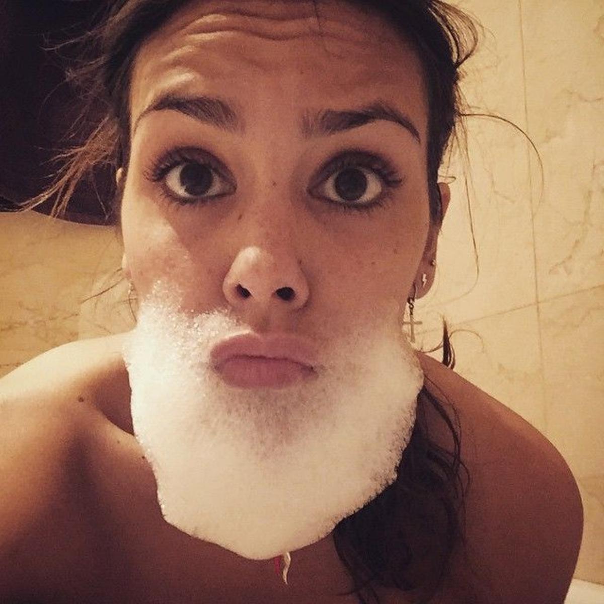 4. Cristina Pedroche con barba de espuma