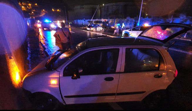 Accidente en la carretera general de San Andrés