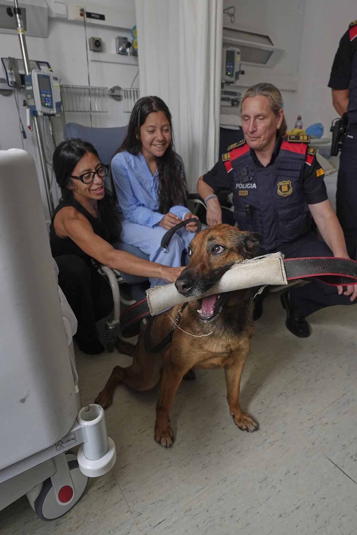 Les imatges dels Mossos d’Esquadra al Trueta per donar suport a la recerca pediàtrica