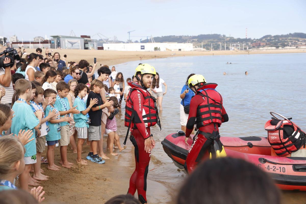 La vuelta al mar de la tortuga lora rescatada en Gijón tras recuperarse en el Acuario, en imágenes La vuelta al mar de la tortuga lora rescatada en Gijón tras recuperarse en el Acuario, en imágenes