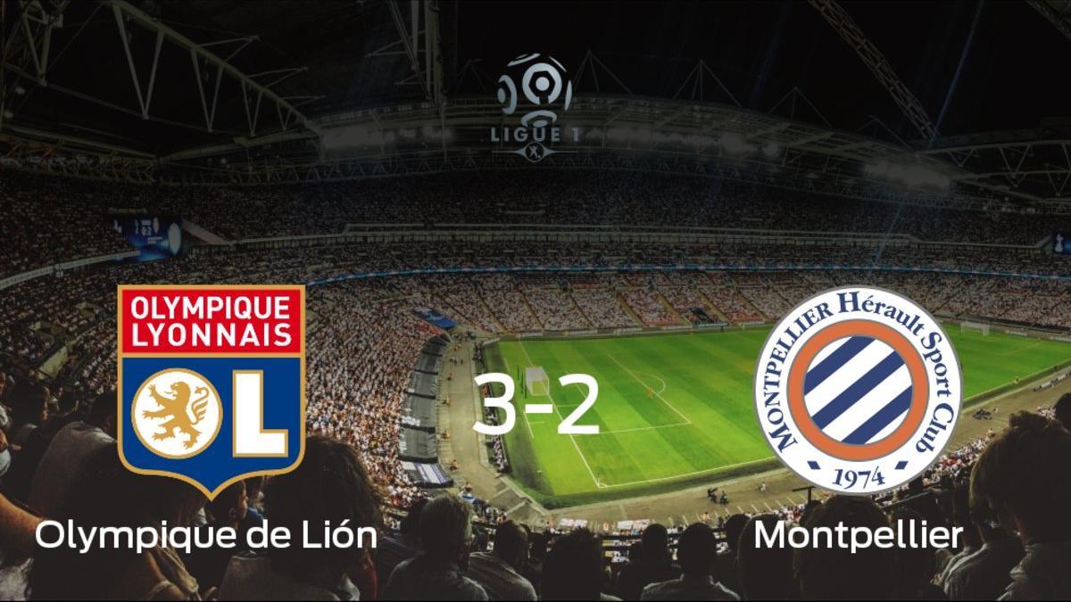 El Montpellier perdió 3-2 en el Parc Olympique Lyonnais frente al Olympique Lyonnais