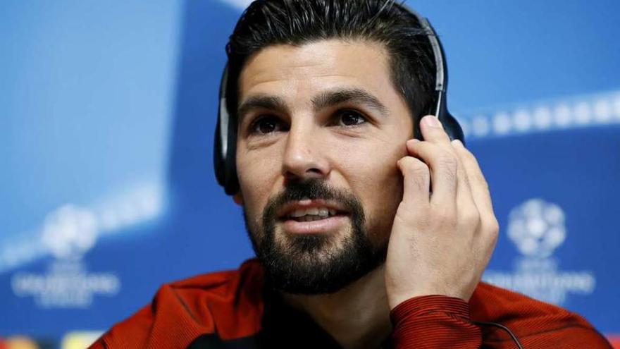 Nolito, ayer, durante la rueda de prensa. // Jason Cairnduff