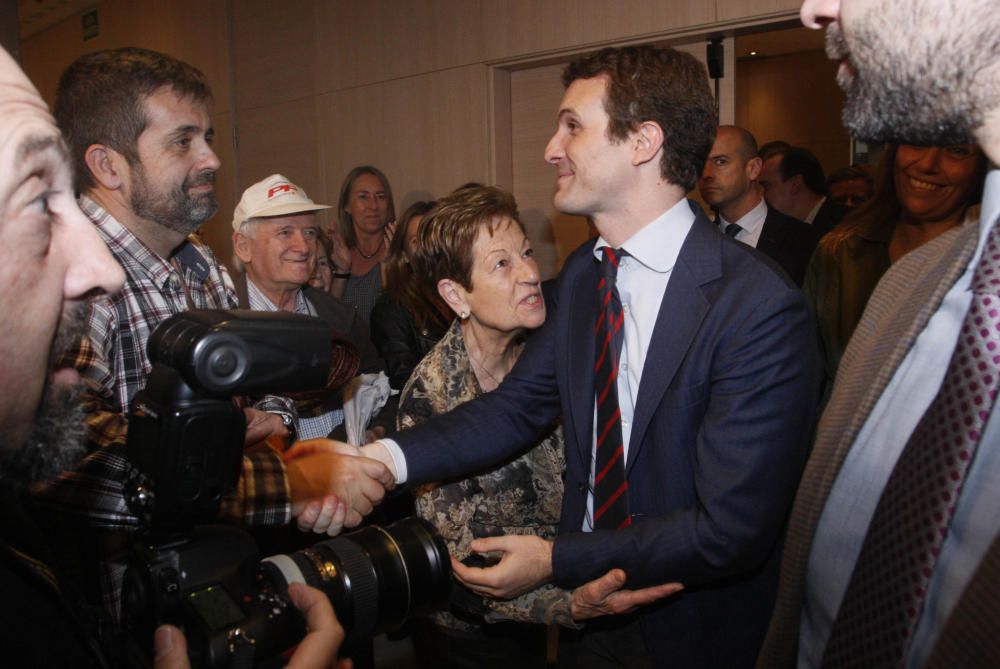 Visita del líder del PP, Pablo Casado, a Girona.