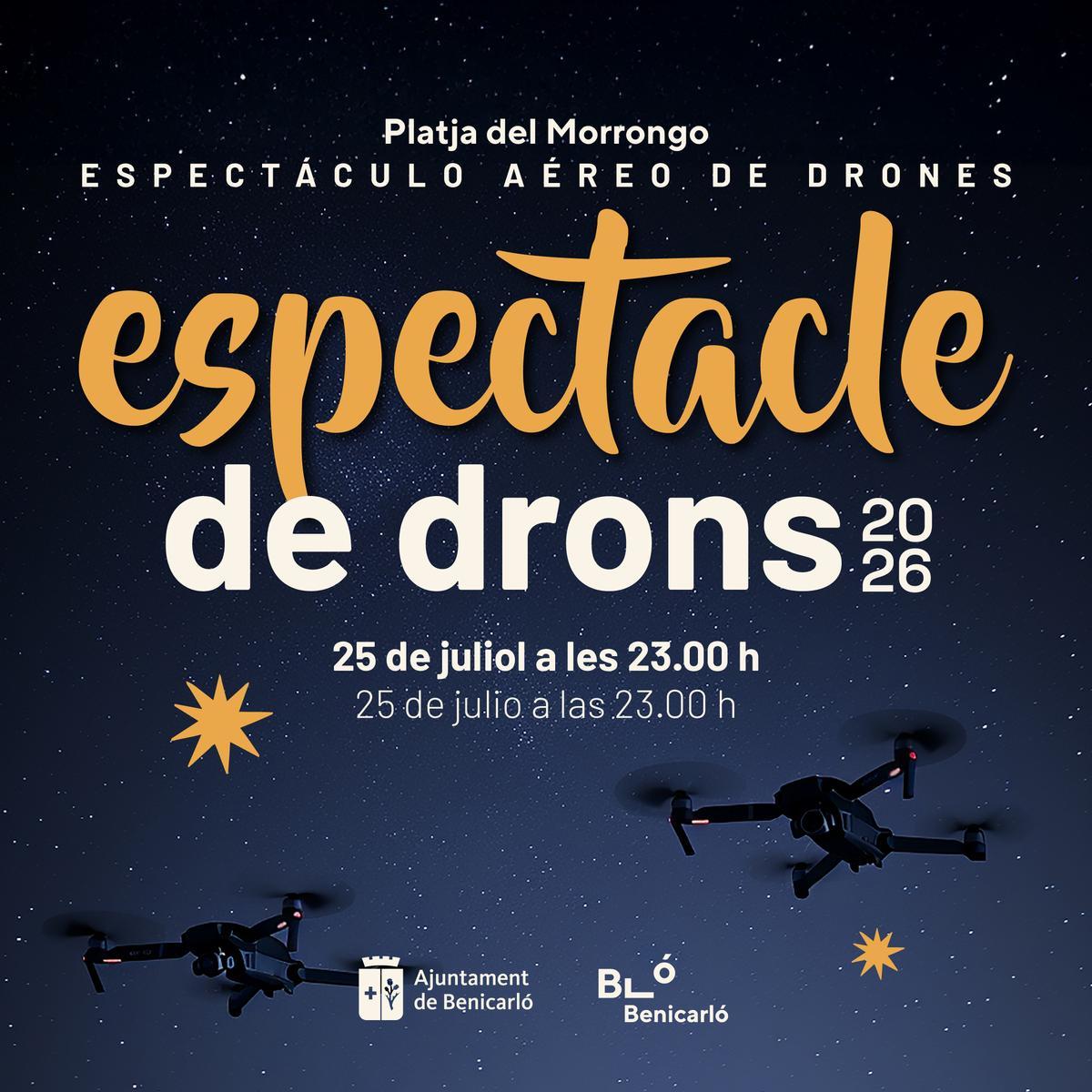 Cartel del espectáculo aéreo de drones 2026