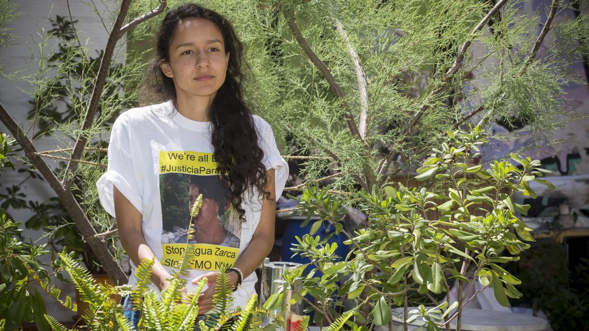 Berta Zúñiga Caceres, hija de la activista hondureña asesinada Berta Cáceres, en Barcelona.