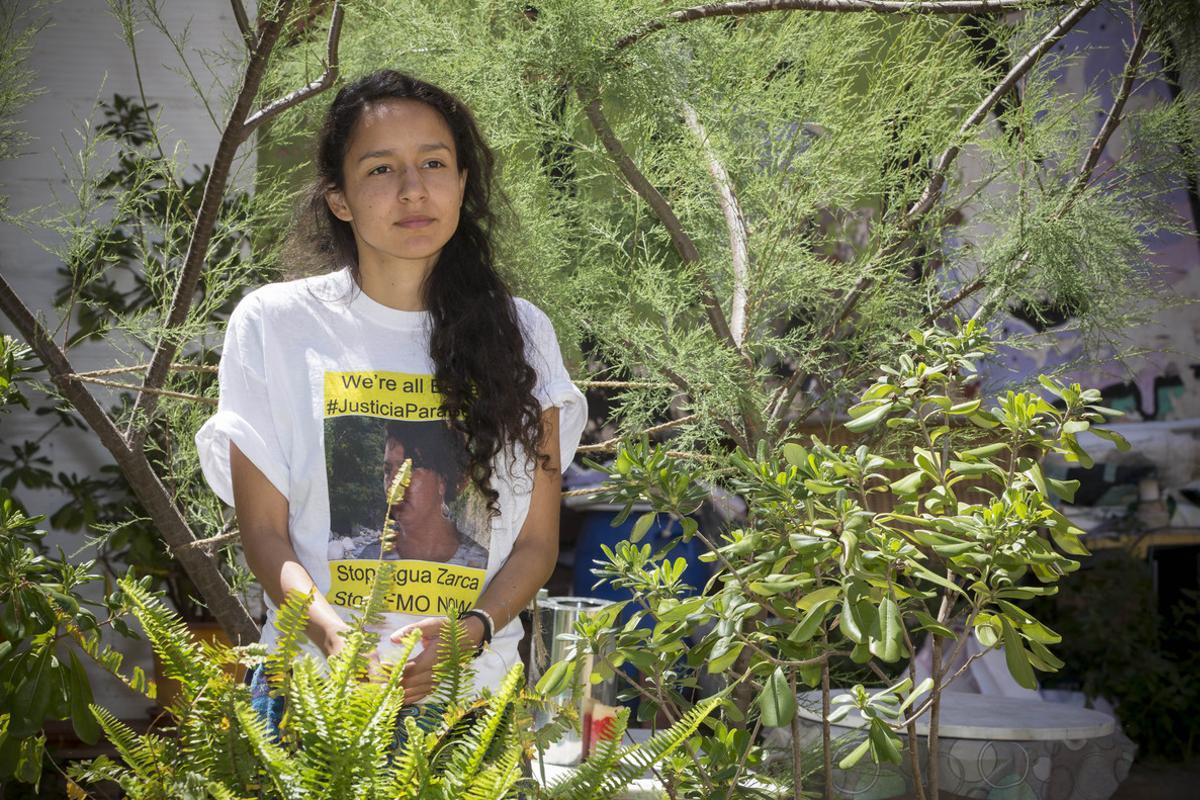 Berta Zúñiga Caceres, hija de la activista hondureña asesinada Berta Cáceres, en Barcelona.
