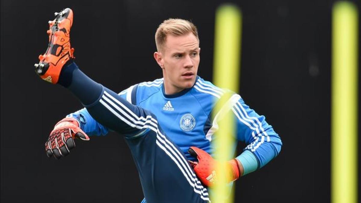 Ter Stegen, durante un entrenamiento