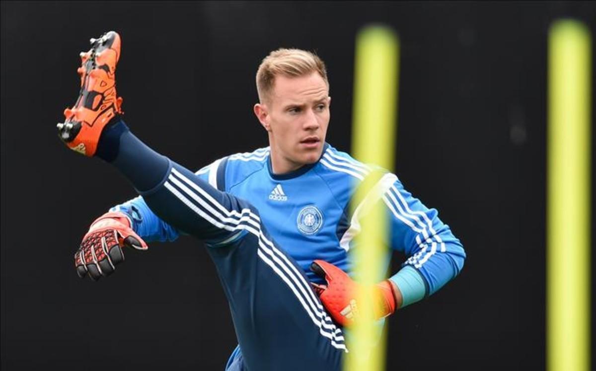 Ter Stegen, durante un entrenamiento
