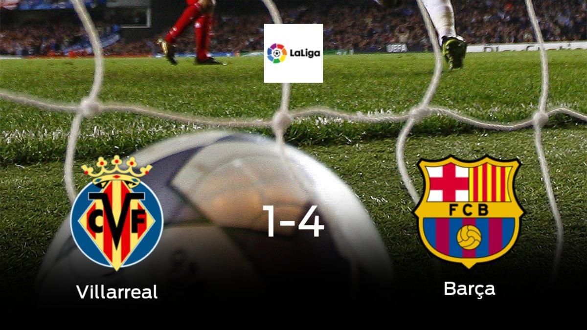 El Barcelona consigue una goleada en el estadio del Villarreal (1-4)