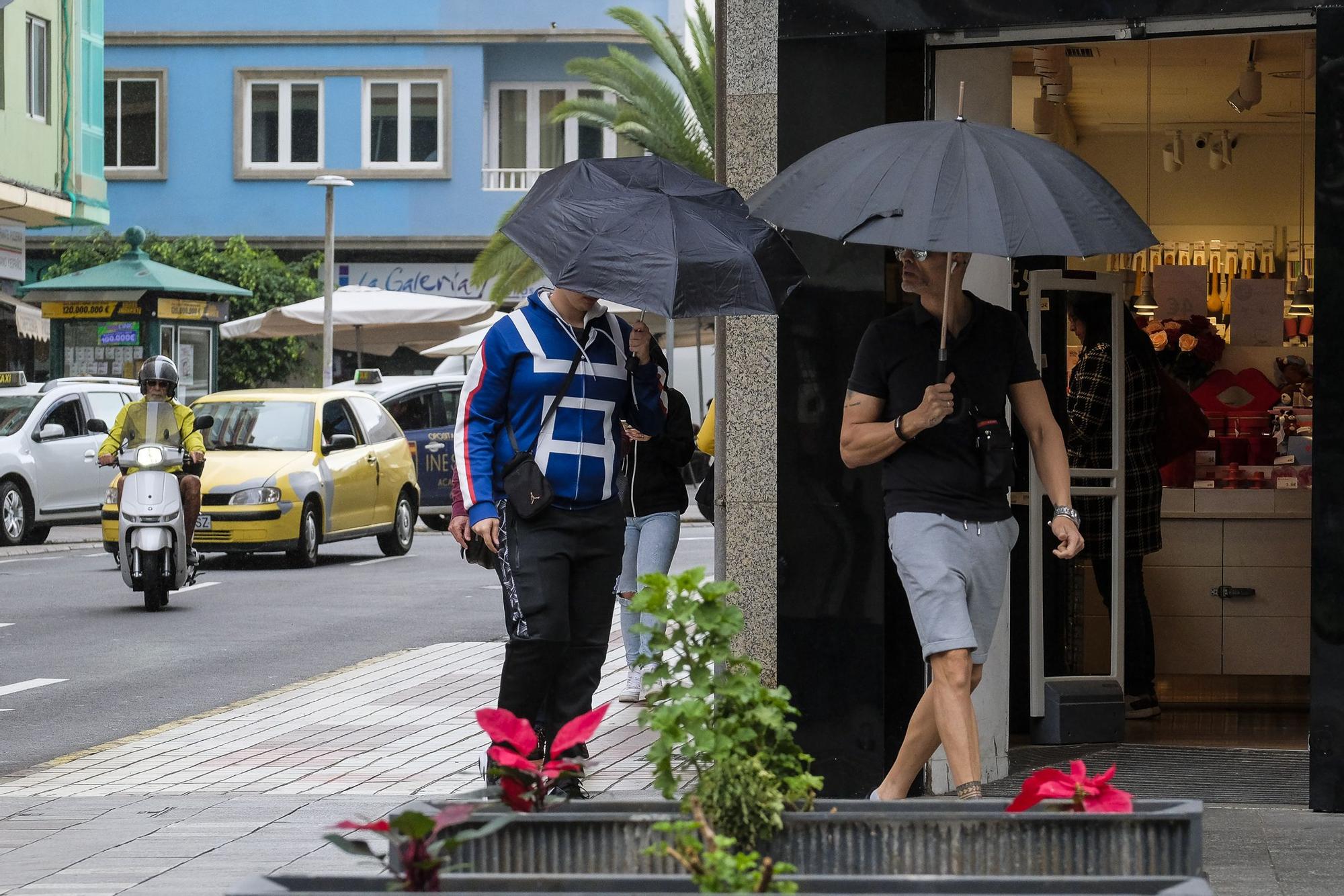 Lluvia en Las Palmas de Gran Canaria (17/01/2023)