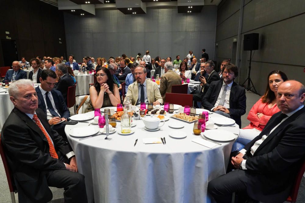 El consejero de Salud, Jesús Aguirre, participa en un desayuno informativo de La Opinión de Málaga.