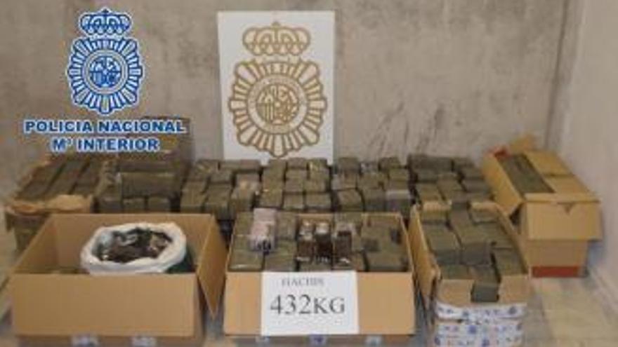 La Policía Nacional se incauta de 432 kilos de hachís en Adeje