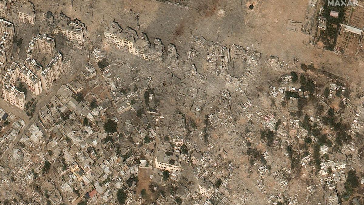 Edificios de la ciudad de Beit Hanoun, al norte de Gaza, tras bombardeos israelíes.