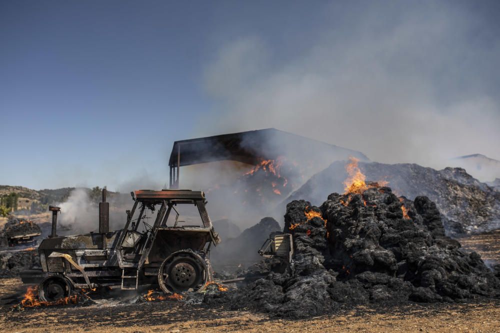 Incendio de una nave ganadera en Sanzoles