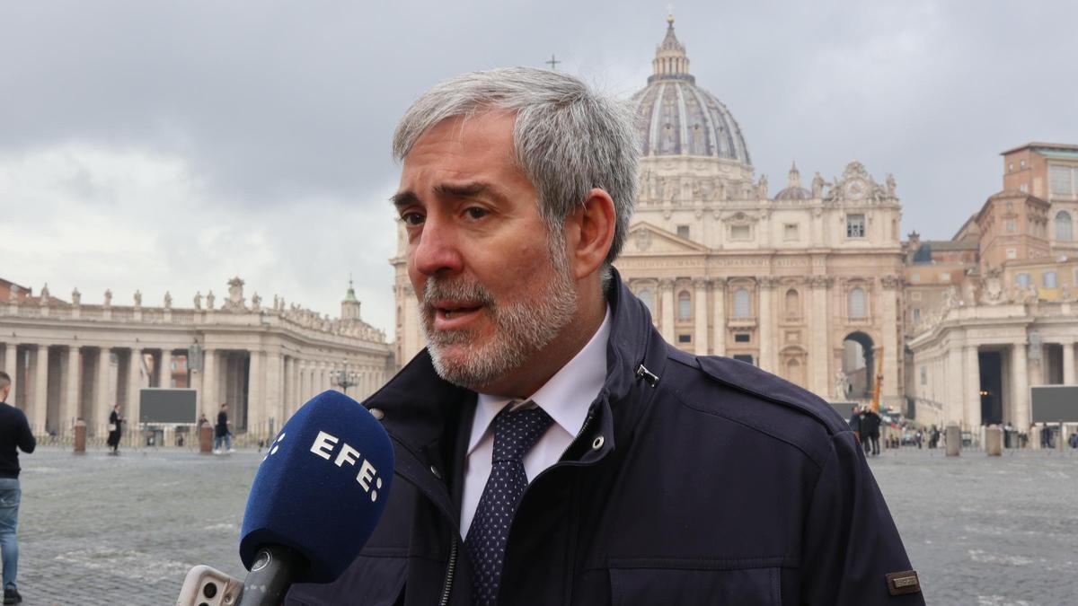 Clavijo: "El papa Francisco agradece al pueblo canario su acogida a los migrantes"