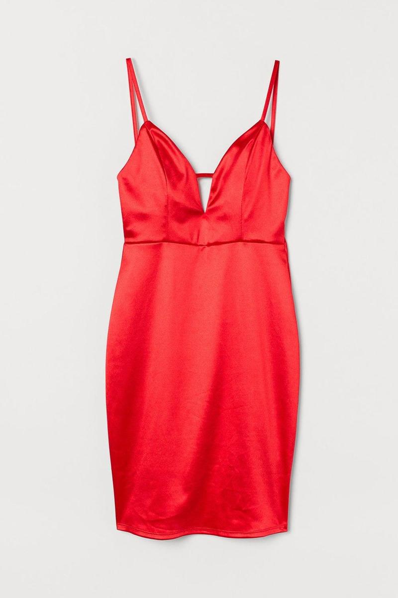 Vestido rojo de H&amp;M. (Precio rebajado: 7,99 euros)